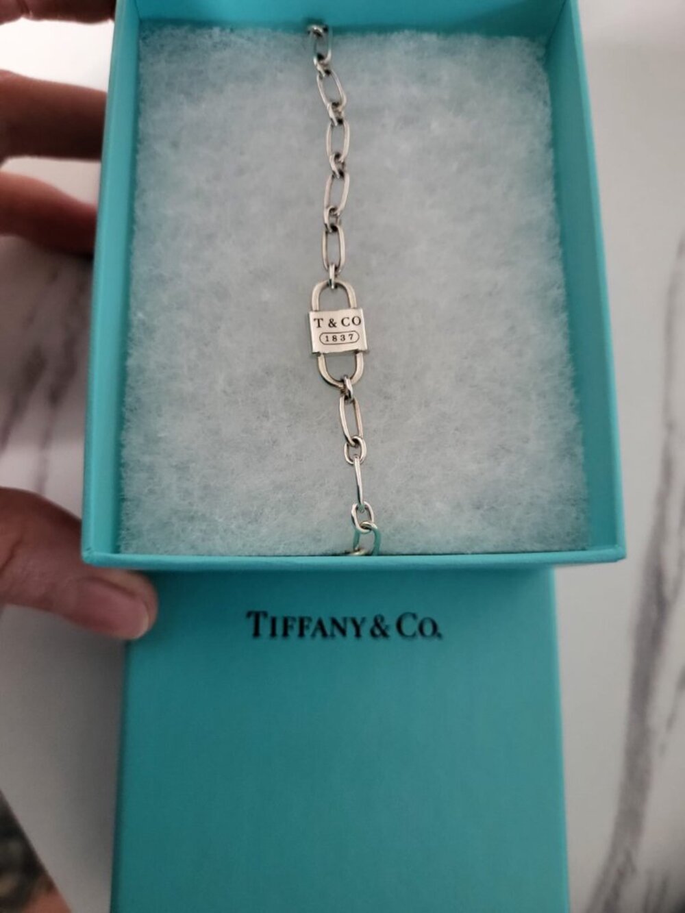 Tiffany & Co Tiffany Double Lock Bracelet in Sterling Silver small medium - Picture 3 of 6